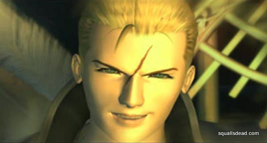 Seifer's menacing face from the parade float at Deling City.